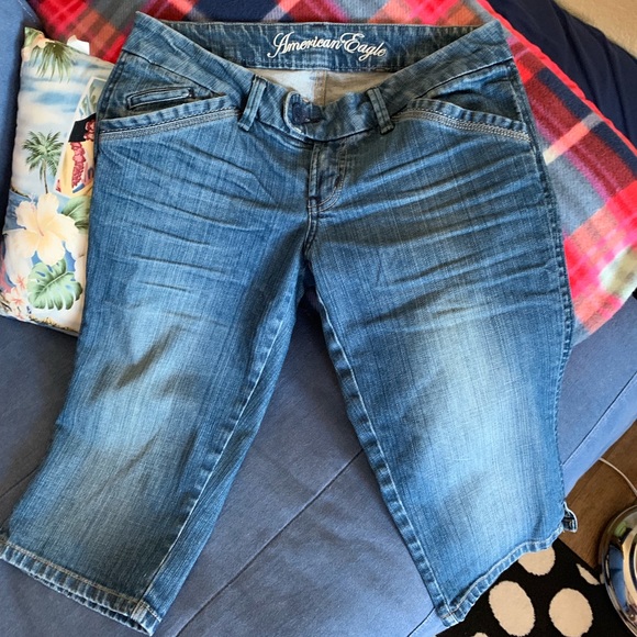American Eagle Cropped Jeans Lo Rise - Picture 2 of 4